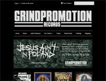 Tablet Screenshot of grindpromotionrecords.com